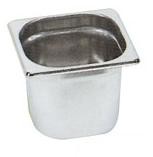 Cuba em Aço Inoxidável Polido GN 1/6 de 150 mm de Profundidade, Dimensões de 176x162x150 mm (LxPxA) - Refª 100655