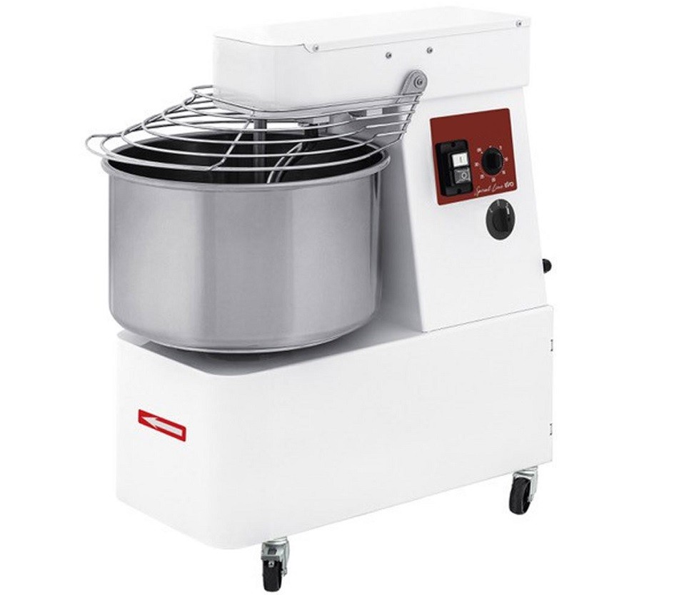 Amassadeira Profissional Espiral Trifásica de 2 Velocidades com Temporizador e Rodas, 33 Litros, Hp 2.3 (transporte incluído) - Refª 102598