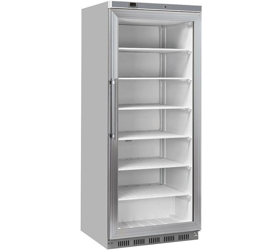 Armário Congelador Profissional de 600 Litros, Arca Frigorífica de Congelação com Porta de Vidro, -20º -15º C (transporte incluído) - Refª 102970