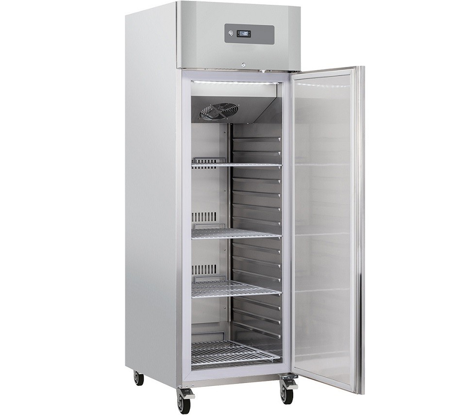 Armário Congelador Industrial Ventilado de 600 Litros em Aço Inoxidável, Arca Vertical de Congelação de -22º -18º C (transporte incluído) - Refª 102769