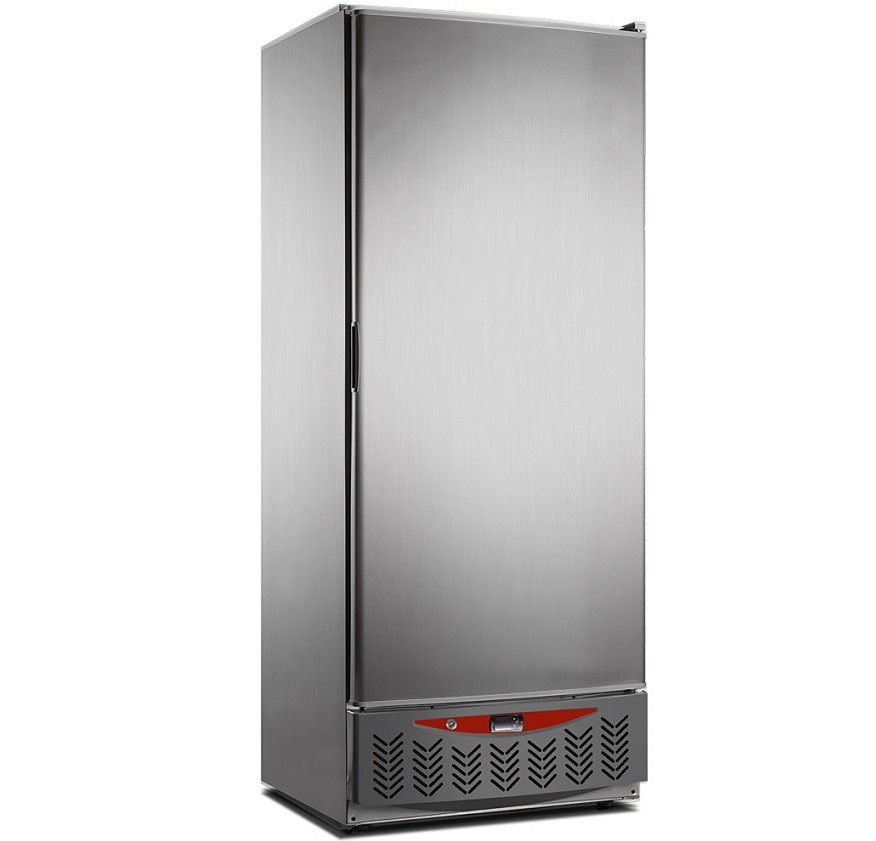 Armário Frigorífico de Refrigeração Industrial Ventilado em Aço Inoxidável GN 2/1 + 600x400 mm, 525 Litros +1º +8º C (transporte incluído) - Refª 102655