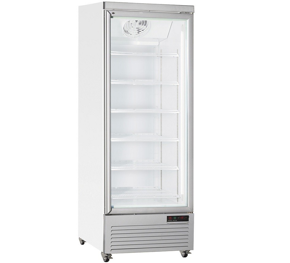 Armário de Refrigeração Profissional 1000 Litros, Frigorífico Ventilado com Porta de Vidro Duplo, +1º +10º C (transporte incluído) - Refª 102971