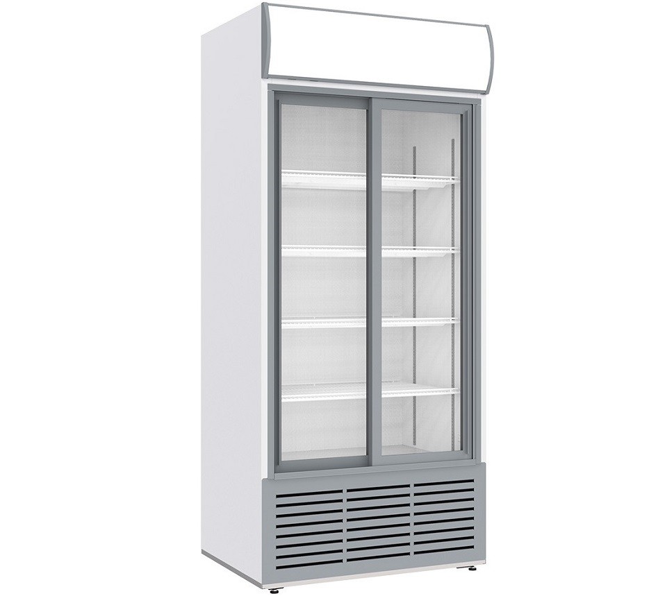 Armário de Refrigeração Ventilado de 1200 Litros, Frigorífico Profissional com Portas de Vidro e Caixa de Luz, +1º +9º C (transporte incluído) - Refª 102989