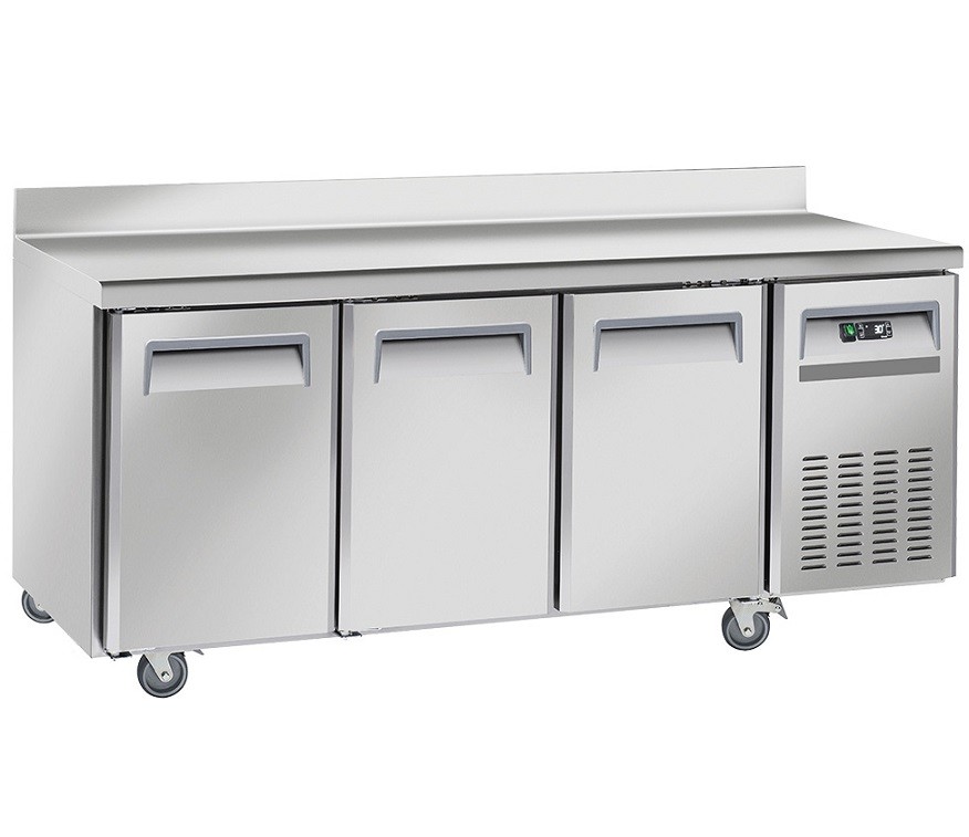 Bancada Refrigerada Ventilada com 3 Portas GN 1/1 e Alçado, +2º +8º C (transporte incluído) - Refª 102832