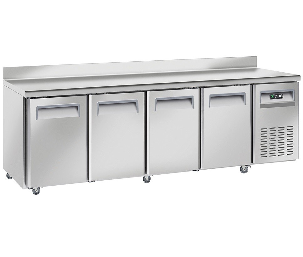 Bancada Refrigerada Ventilada com 4 Portas GN 1/1 e Alçado, +2º +8º C (transporte incluído) - Refª 102834