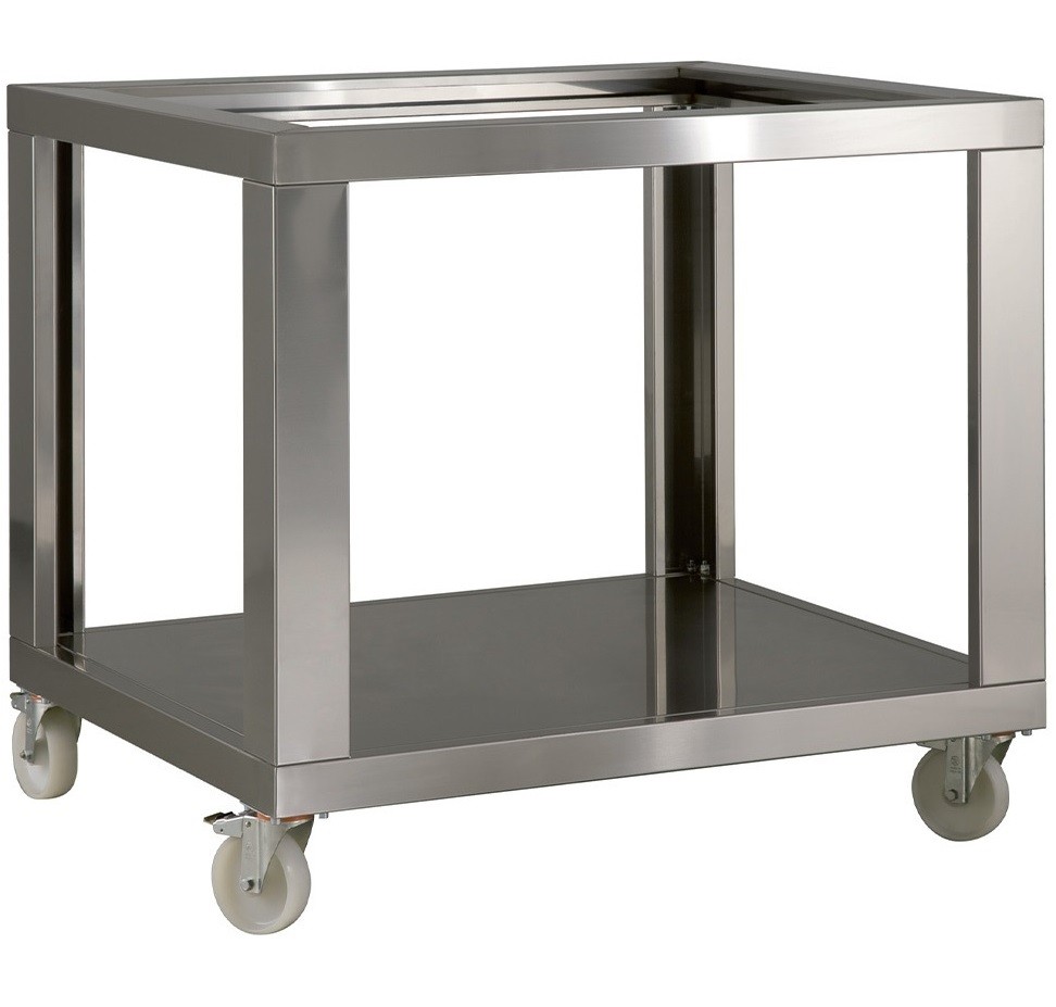 Base de Suporte para 2 Fornos de Pizza Empilhados em Aço com Prateleira Robusta, Dimensões de 1210x860x700 mm LxPxA (transporte incluído) - Refª 100979