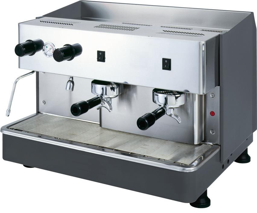 Máquina de Café Expresso Semi Automática Profissional com 2 Grupos, Potência de 2700 Watts (transporte incluído) - Refª 100076