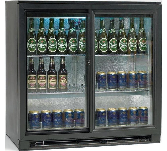 Armário Refrigerado para Garrafas Ventilado com 2 Portas Deslizantes de Correr, 191 Litros, Temperatura +2º +10º C (transporte incluído) - Refª 100161