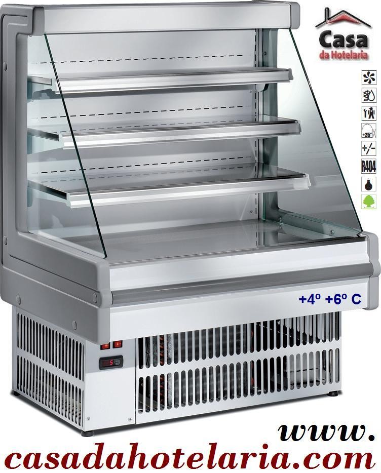 Armário Mural Refrigerado Ventilado com 1 Metro de Largura com 4 Níveis, 3 Prateleiras e Base, +4º +6º C (transporte incluído) - Refª 100268