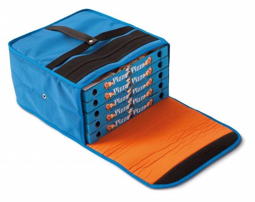 Saco Térmico Azul para Caixas de Pizzas de Ø 330 mm, Bolsa Térmica com Dimensões de 340x340x190 mm - Refª 100902