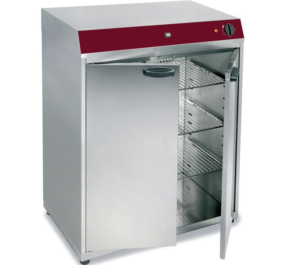 Armário Ventilado Aquecido Monofásico, Estufa para 120 Pratos com Diâmetro até 340 mm, +30º +130º C, 3000 Watts, HACCP (transporte incluído) - Refª 101088