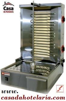 Grelhador Industrial Kebab Elétrico Trifásico com Espeto de 600 mm, 25 a 35 kg, Potência de 5800 Watts (transporte incluído) - Refª 101274