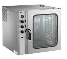 Forno Elétrico Industrial Trifásico de Convecção de 10 Níveis GN 2/1 com Humidificação Automática, +30° +300° C, 24500 Watts (transporte incluído) - Refª 101787