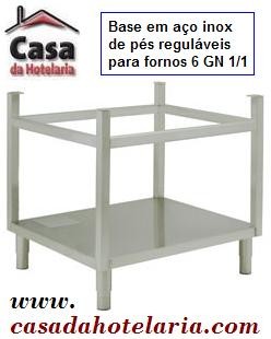 Base de Suporte Robusta em Inox para Fornos 6x GN 1/1 (transporte incluído) - Refª 101350