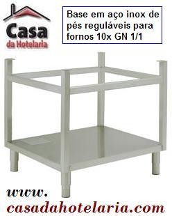 Base de Suporte Robusta em Inox para Fornos 10x GN 1/1 (transporte incluído) - Refª 101351