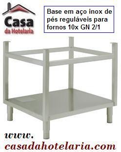 Base de Suporte Robusta em Inox para Fornos 10x GN 2/1 (transporte incluído) - Refª 101352