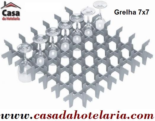 Grelha Divisória 7x7 para 49 Copos de Ø 62 mm (versão para cesto 500x500) - Refª 101399