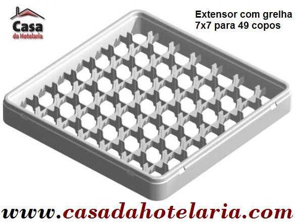 Extensor com Grelha 7x7 para 49 Copos Ø 62 mm - Refª 101412