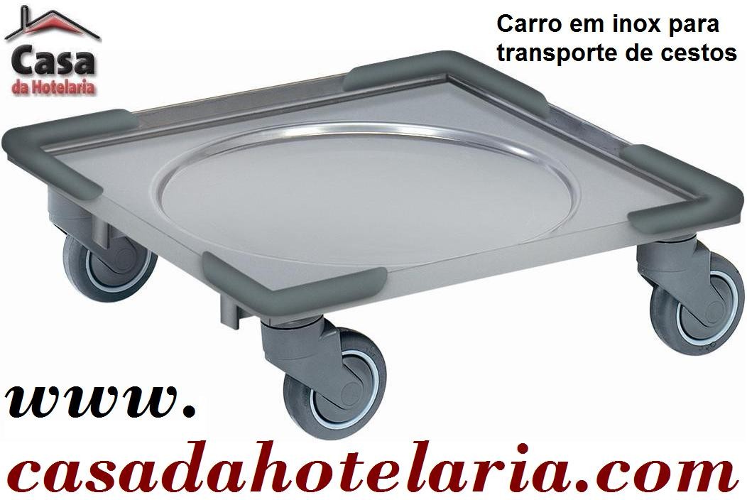 Carro para Transporte de Cestos com Base em Inox (transporte incluído) - Refª 101416