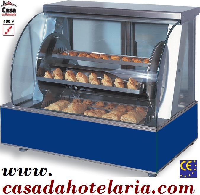 Forno Eléctrico Rotativo com Painel de Vidro Curvo Atérmico com KIT para Pastelaria, 5400 Watts, + 300º C (transporte incluído) - Refª 101458