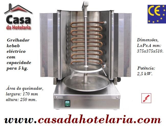 Grelhador Industrial Kebab Eléctrico para 5 kg, 2500 Watts (transporte incluído) - Refª 101561