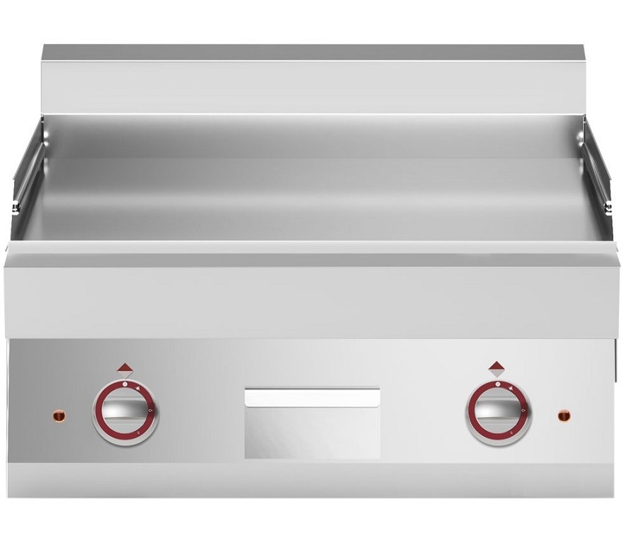 Placa de Grelhar Industrial Elétrica, Chapa Fry Top Lisa de 2 Zonas, 9000 Watts (transporte incluído) - Refª 100033