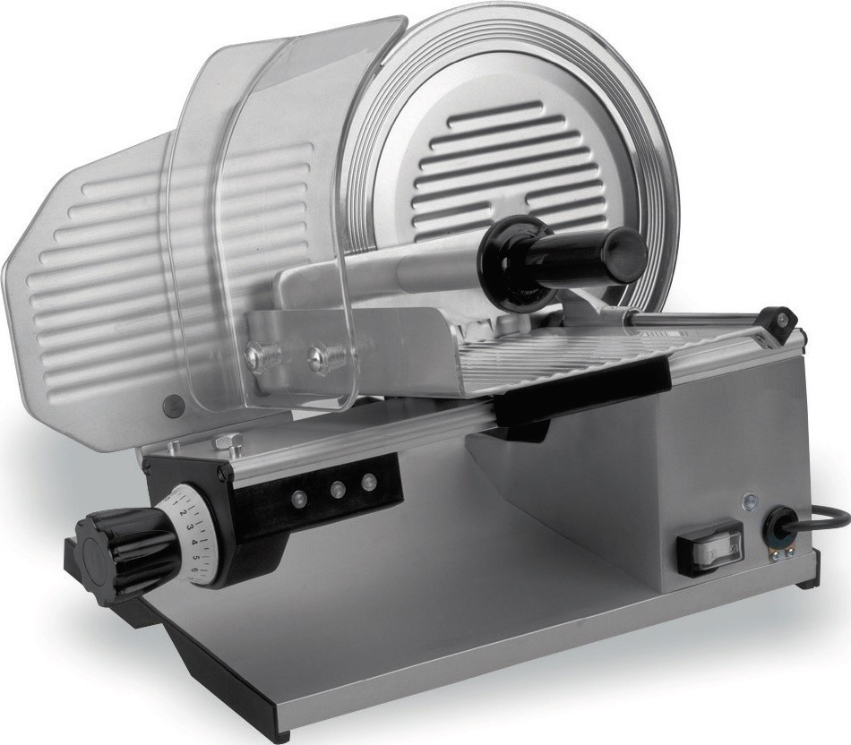 Fiambreira Monofásica Profissional, Cortadora com Lâmina Anti-Aderente de Ø 275 mm, Especial para Cortes Finos (transporte incluído) - Refª 100480