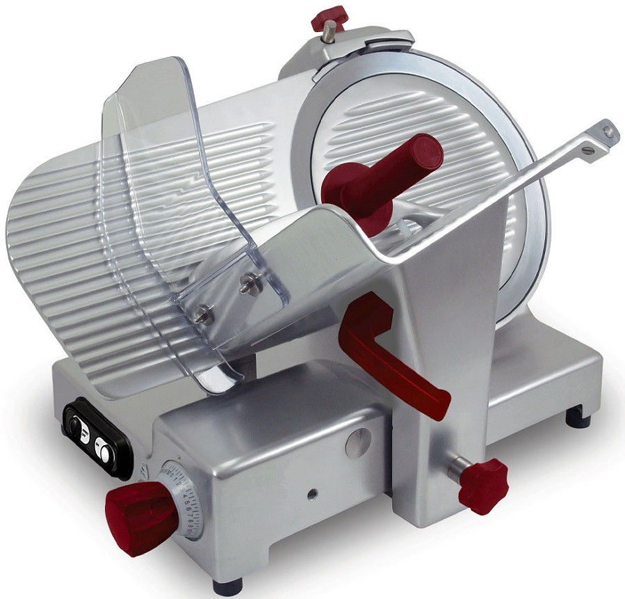 Fiambreira Industrial Profissional Oblíqua Alimentada a Gravidade com Lâmina de Ø 300 mm, Hp 0.29 (transporte incluído) - Refª 100482