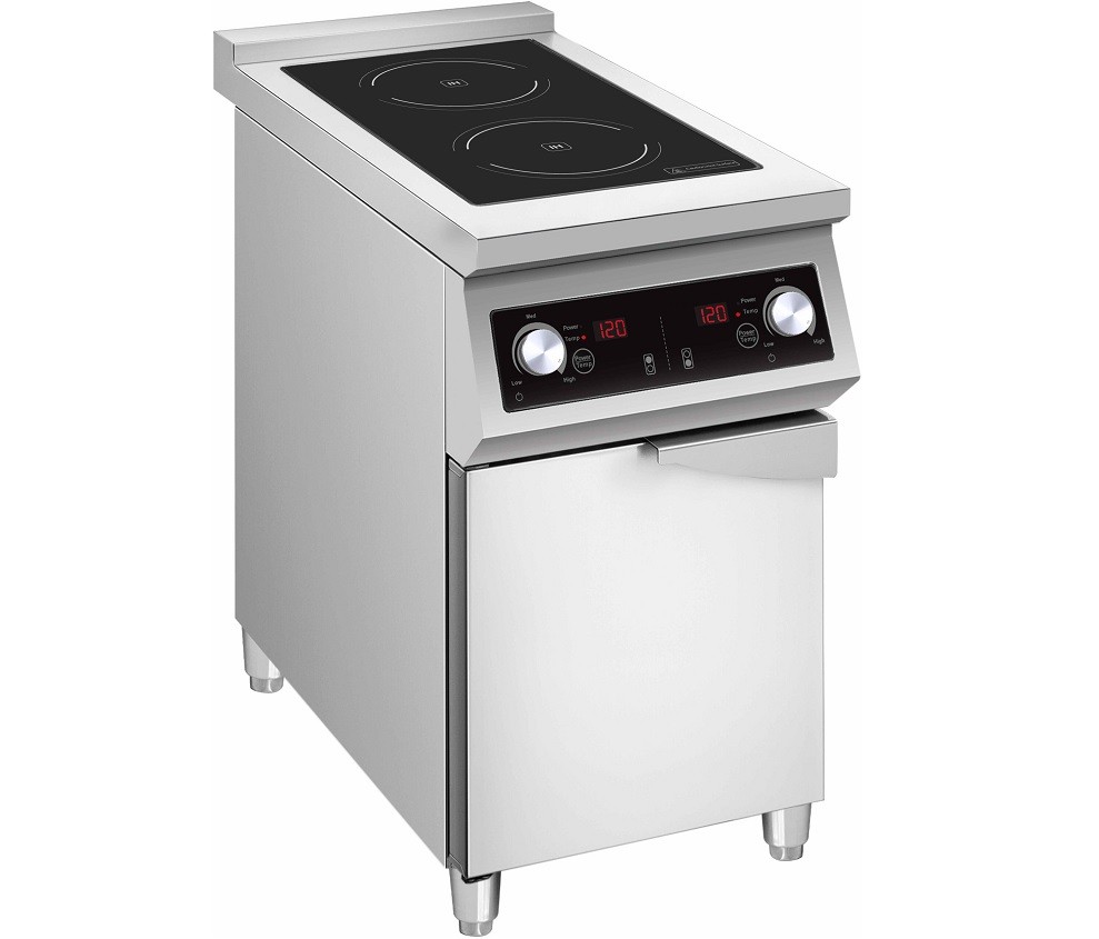 Fogão de Indução Industrial Elétrico com Placa Vitrocerâmica de 2 Zonas (transporte incluído) - Refª 102911