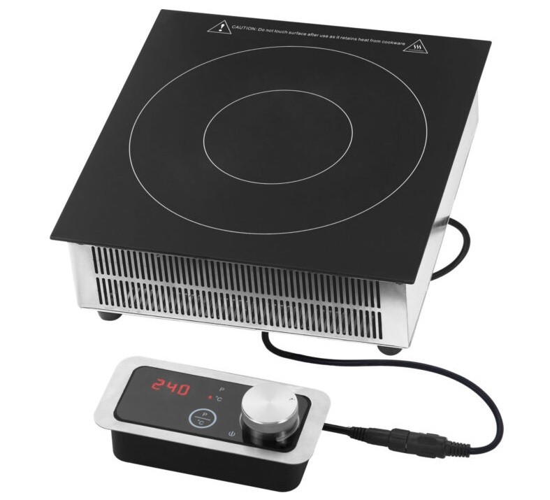 Fogão de Indução Elétrico de Encastrar com Placa Vitrocerâmica Profissional 3500 Watts (transporte incluído) - Refª 102923