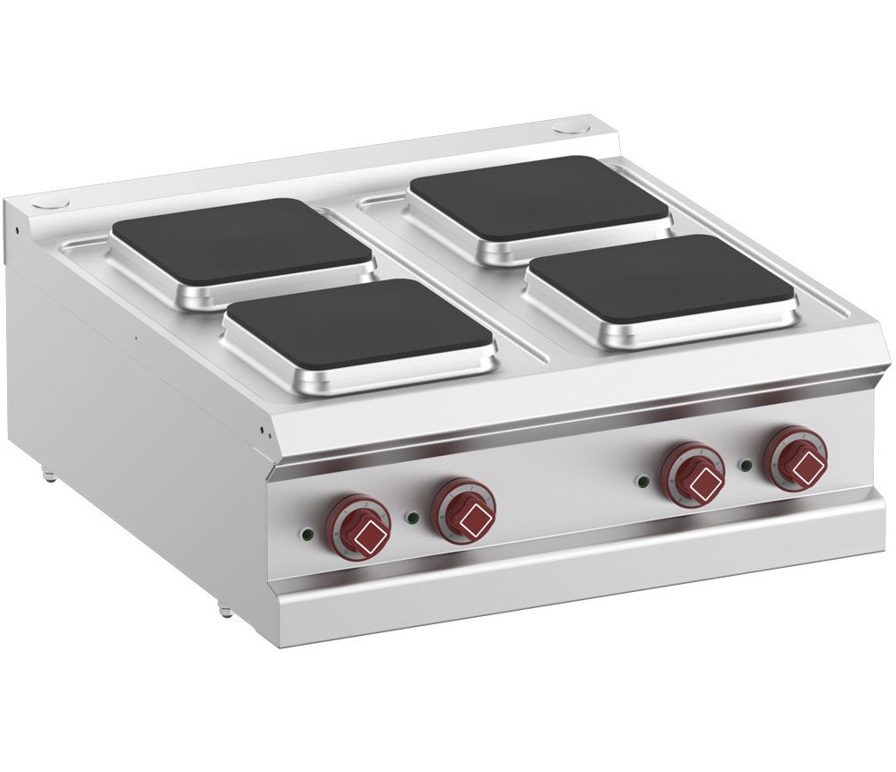 Fogão Elétrico de Bancada Trifásico com 4 Placas Profissionais, Potência 10400 Watts (transporte incluído) - Refª 100082