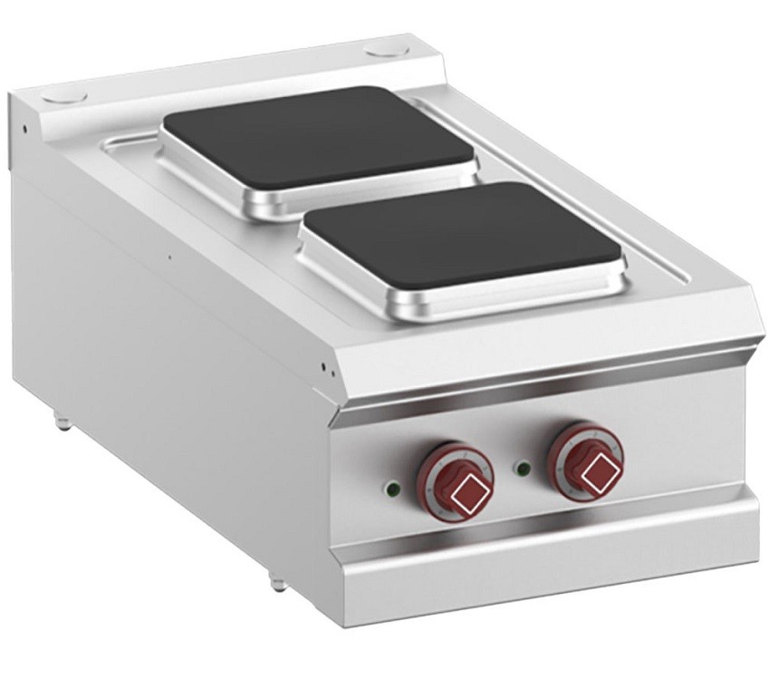 Fogão Elétrico de Bancada Trifásico com 2 Placas Profissionais, Potência de 5200 Watts (transporte incluído) - Refª 100081