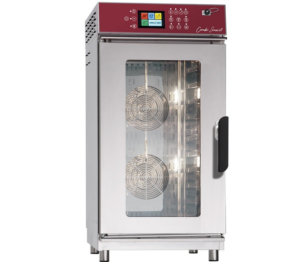 Forno Combinado Industrial Elétrico de Convecção a Vapor Trifásico Digital para 11 Prateleiras GN 1/1 com LIMPEZA AUTOMÁTICA, +270º C, Potência de 15000 Watts (transporte incluído) - Refª 102797