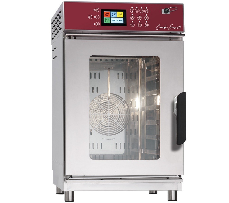 Forno Combinado Industrial Elétrico de Convecção a Vapor Trifásico Digital para 7 Prateleiras GN 1/1 com LIMPEZA AUTOMÁTICA, +270º C, Potência de 8800 Watts (transporte incluído) - Refª 102796