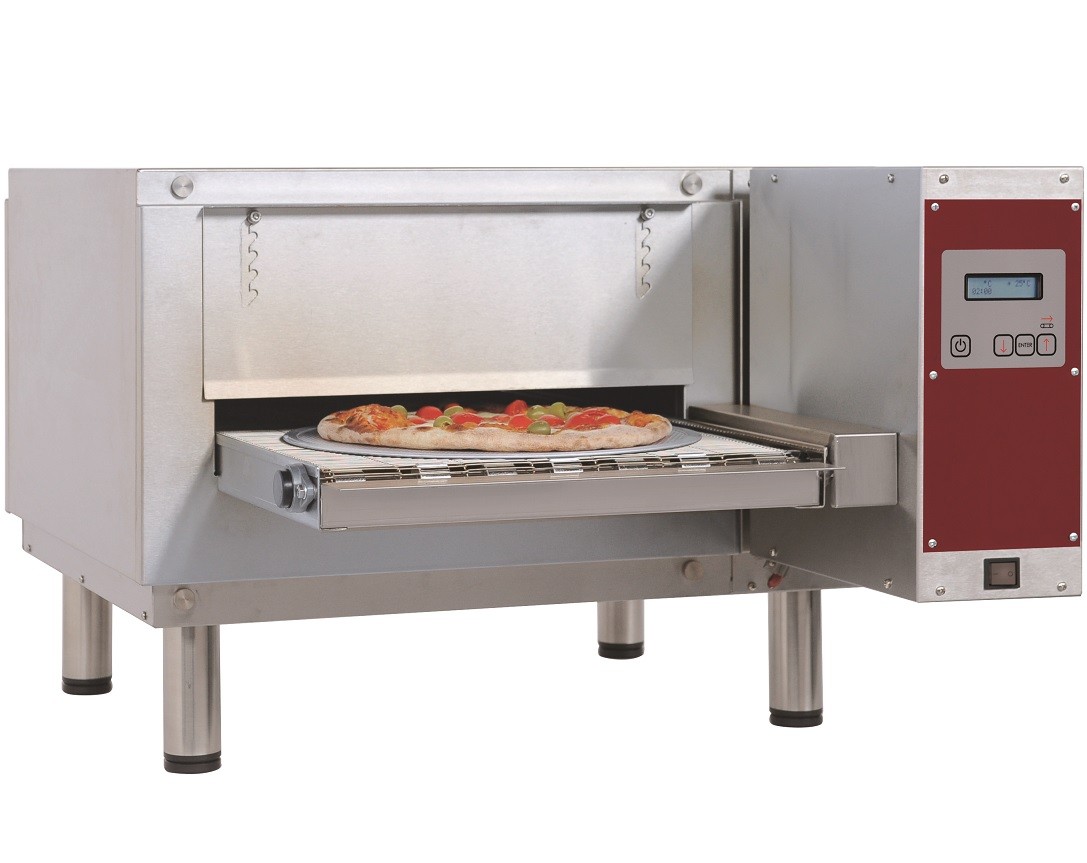 Forno de Esteira Elétrico Industrial Ventilado para Pizzas com Largura até Ø 400 mm, 6300 Watts (transporte incluído) - Refª 102618