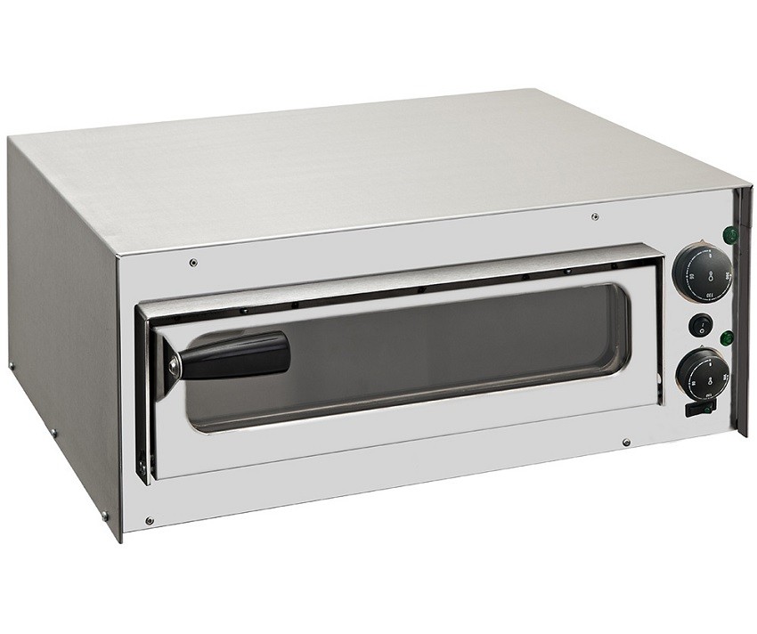 Forno de Pizzas Elétrico Profissional com Porta de Vidro, Câmara Ø 350 mm (transporte incluído) - Refª 102841