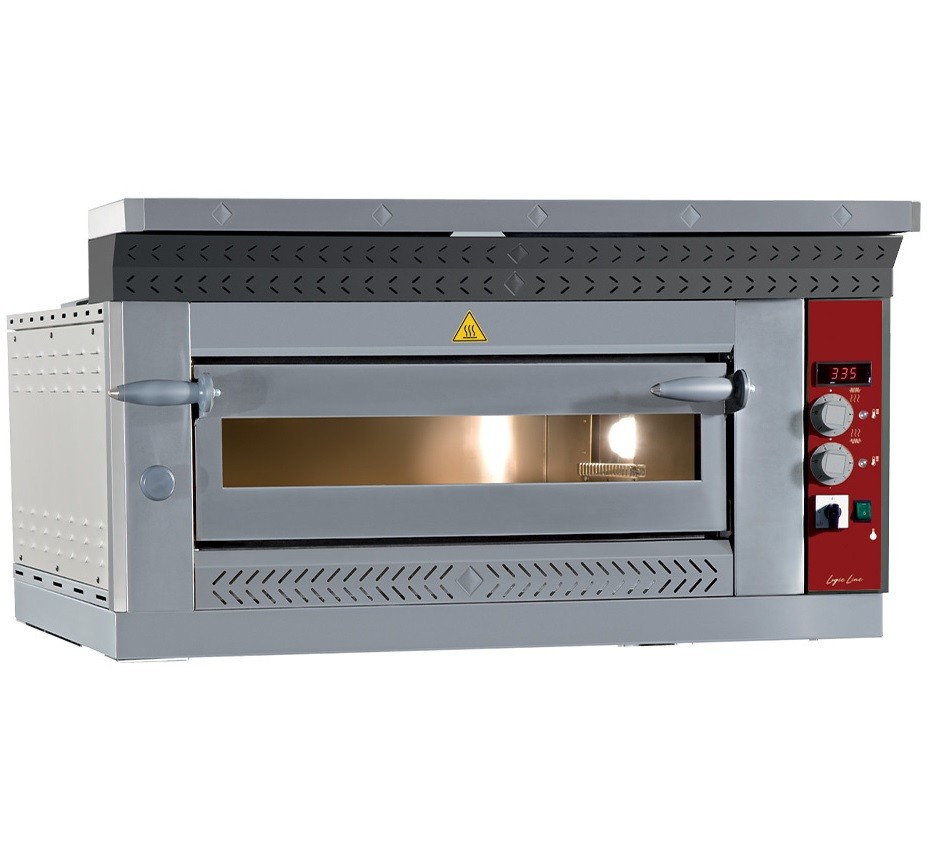 Forno de Pizzas Industrial Elétrico Trifásico para 4 Pizzas Ø 350 mm, Potência de 6600 Watts, +400º C (transporte incluído) - Refª 100953