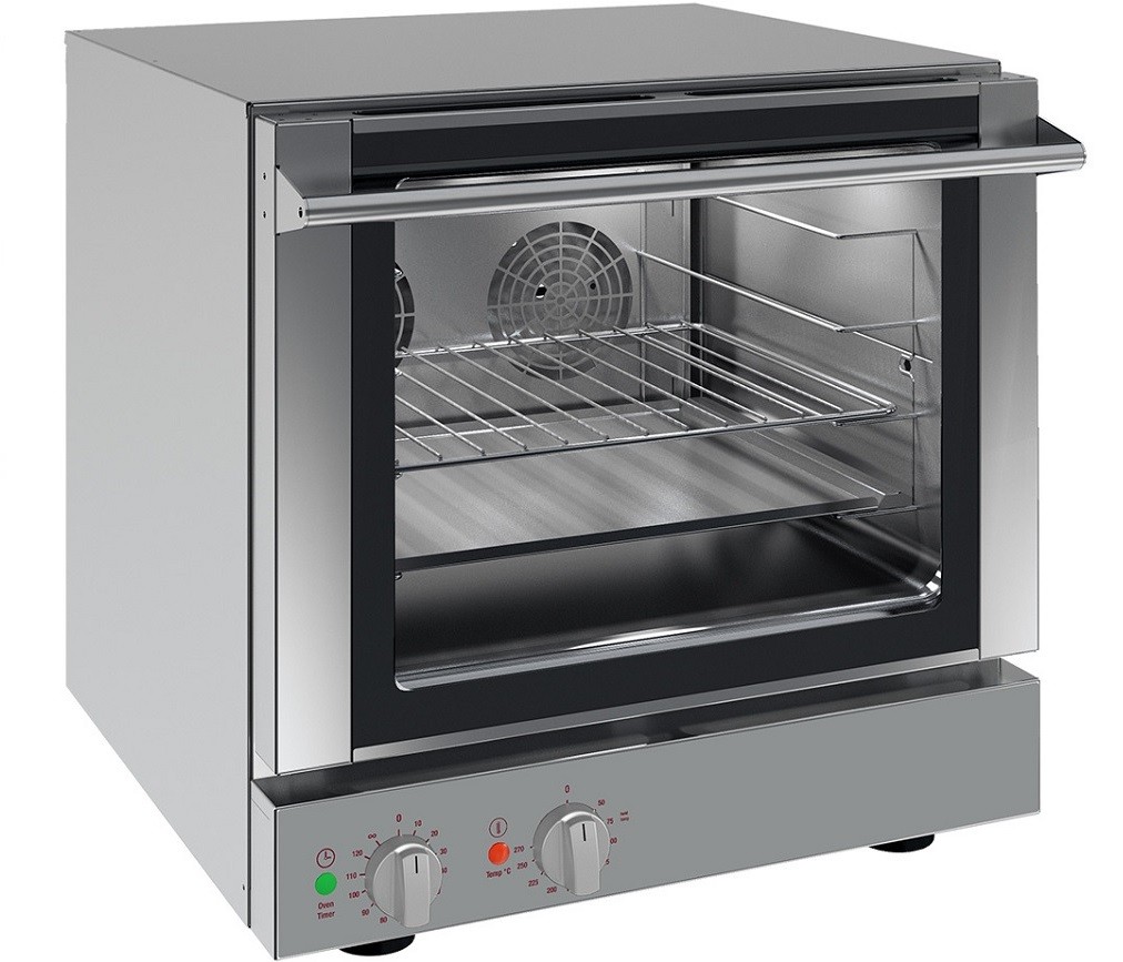 Forno Elétrico de Convecção Industrial Monofásico Profissional com 4 Níveis de 460x340 mm, +270º C, 3000 Watts (transporte incluído) - Refª 101139