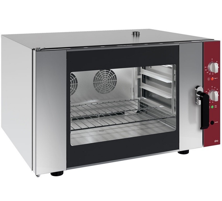 Forno Industrial Elétrico de Convecção Trifásico de 4 Níveis com Humidificação, 6400 Watts (transporte incluído) - Refª 100201