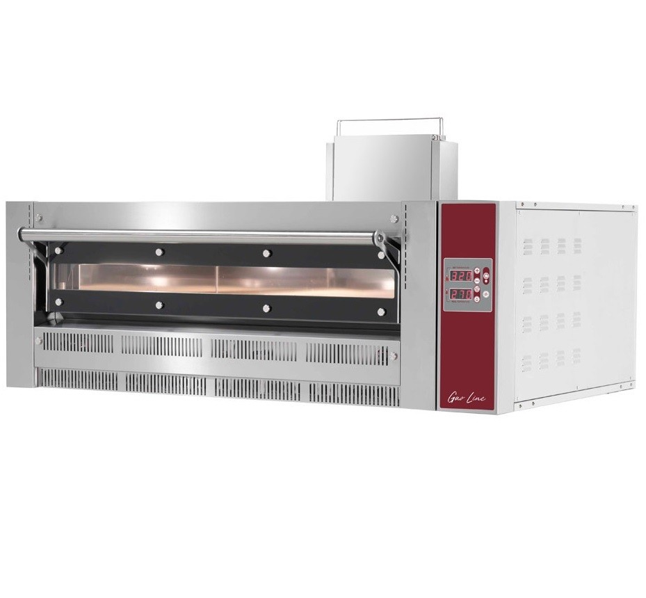 Forno de Pizzas Industrial a Gás LARGO para 6 pizzas Ø 350 mm, 15907 Kcal/h, Potência de 18500 Watts, +450º C (transporte incluído) - Refª 102719