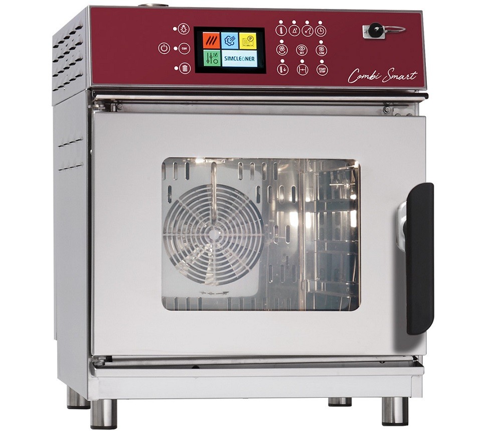 Forno Profissional Elétrico de Convecção a Vapor Monofásico Combinado Digital para 4 Prateleiras GN 2/3 com LIMPEZA AUTOMÁTICA, +270º C, Potência de 3000 Watts (transporte incluído) - Refª 102794