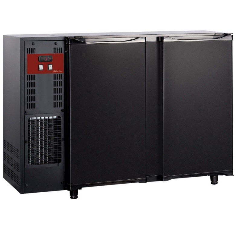 Frigorífico para Garrafas e Latas, Bancada Industrial Refrigerada Ventilada com 2 Portas, 375 Litros, +1º +8º C (transporte incluído) - Refª 102284