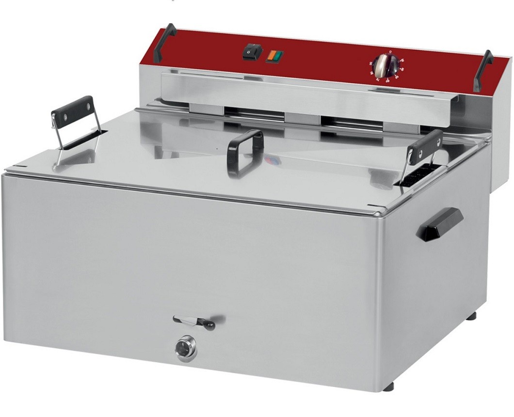 Fritadeira Industrial Elétrica Trifásica Potente com Cesto de 30 Litros, +50º +190º C, 15000 Watts (transporte incluído) - Refª 101024