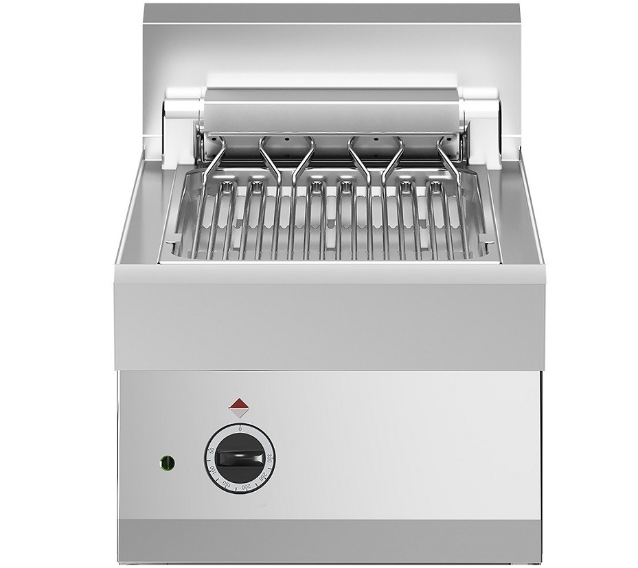 Grelhador Industrial Elétrico a Vapor com Cuba de Água Removível, Grelha com 270x450 mm, Potência de 4000 Watts (transporte incluído) - Refª 102751