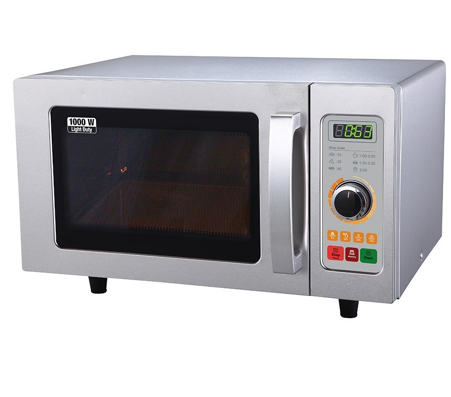 Microondas em Aço Inoxidavél de Controle Mecânico e Digital, 25 Litros, 1000 Watts (transporte incluído) - Refª 102754