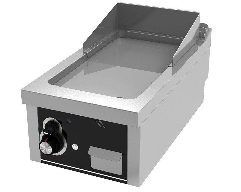 Placa de Grelhar Industrial a Gás com Chapa Fry Top Lisa com Espessura de 15 mm e Tratamento Cromo, 4730 kcal/h, Potência de 5500 Watts (transporte incluído) - Refª 102122