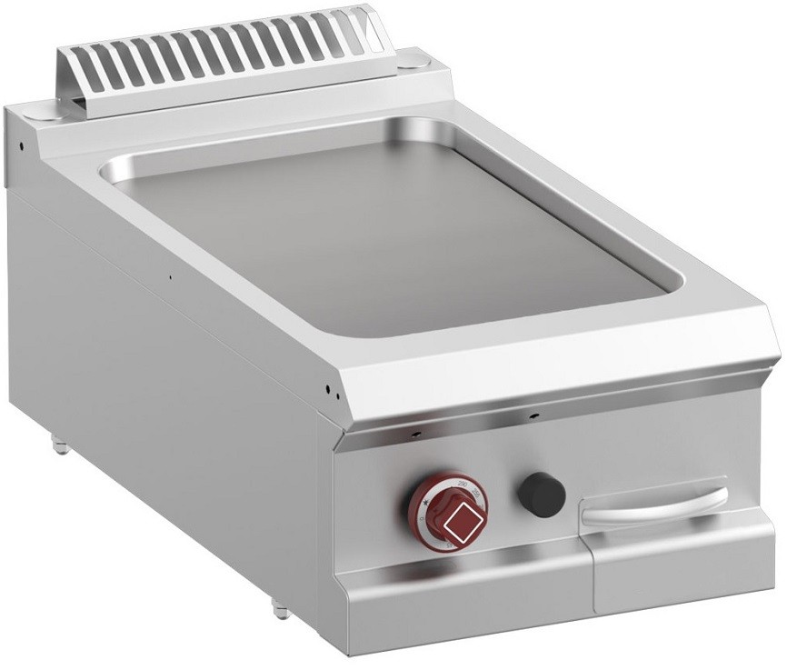 Placa de Grelhar Industrial a Gás de Chapa Lisa, Grelhador Profissional (transporte incluído) - Refª 100096