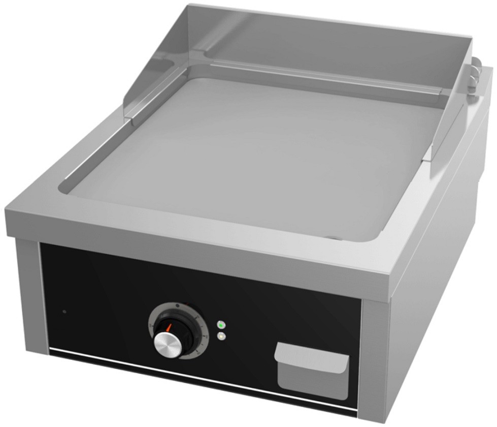 Placa de Grelhar Industrial Elétrica Trifásica com Chapa Fry Top Lisa com Espessura de 15 mm, Potência de 6600 Watts, +100º +300º C (transporte incluído) - Refª 102146