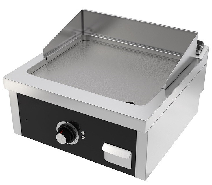 Placa de Grelhar Industrial Elétrica Trifásica com Chapa Fry Top Lisa com Espessura de 15 mm, Potência de 6300 Watts, +100º +300º C (transporte incluído) - Refª 102725