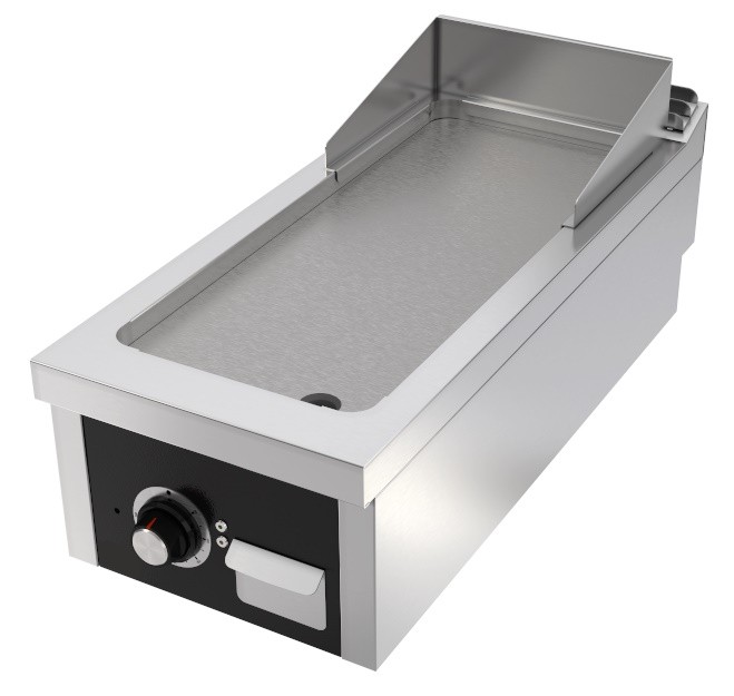 Placa de Grelhar Industrial Elétrica Trifásica com Chapa Fry Top Lisa com Espessura de 20 mm, Potência de 7500 Watts, +100º +300º C (transporte incluído) - Refª 102741